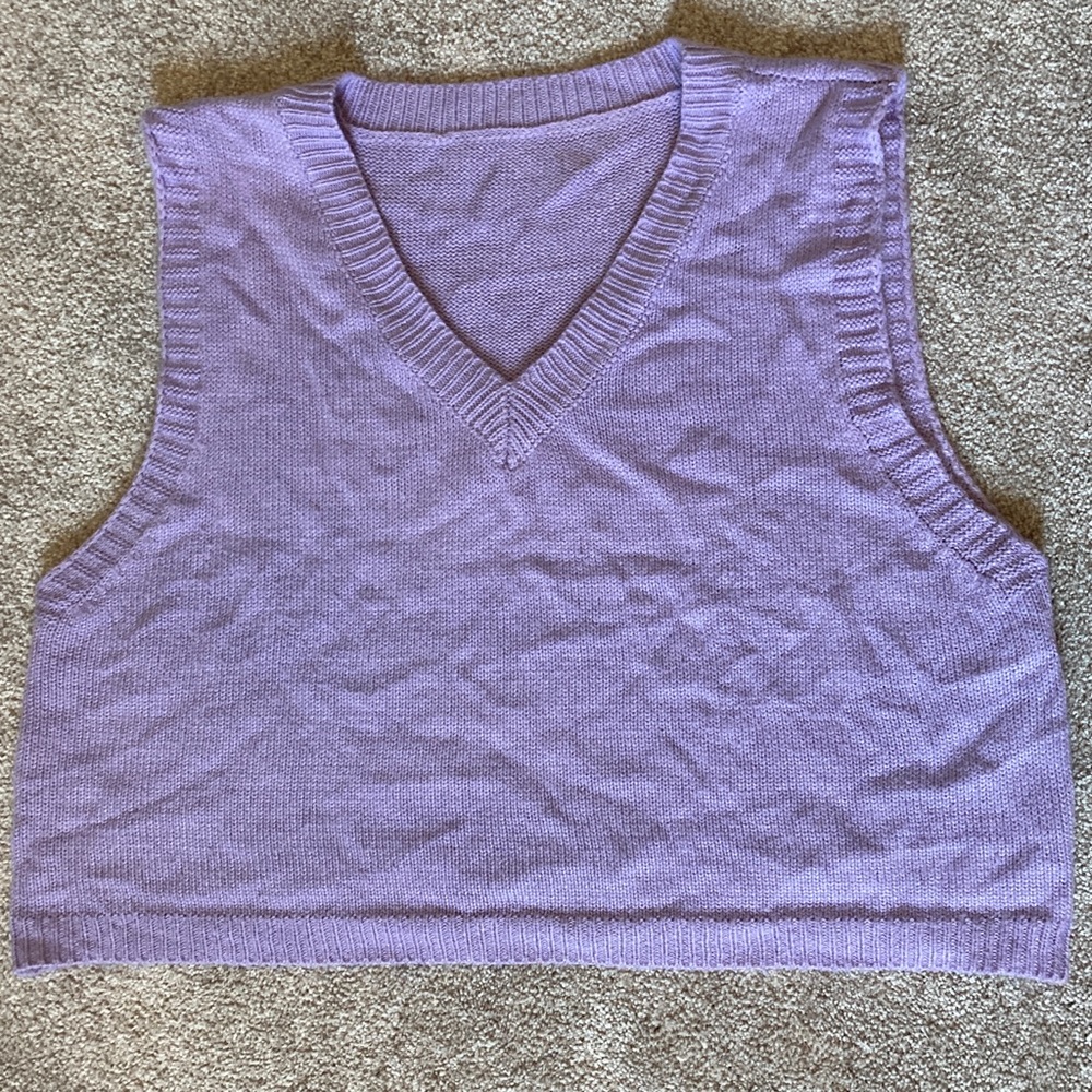 lavender purple sweater vest